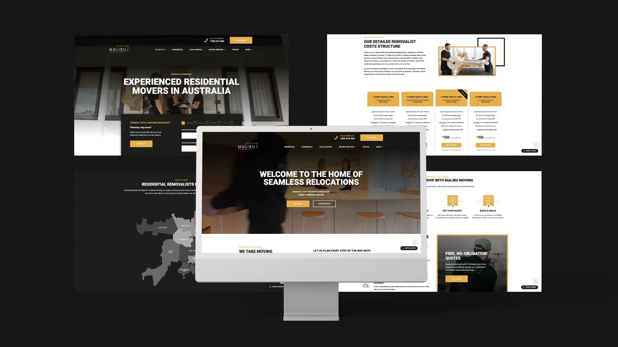 malibu moving desktop mockup